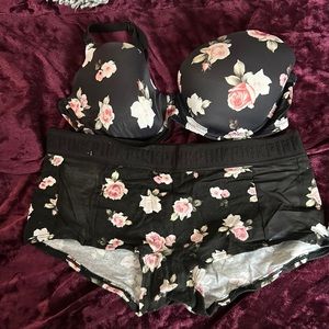 Pink bra and under wear set